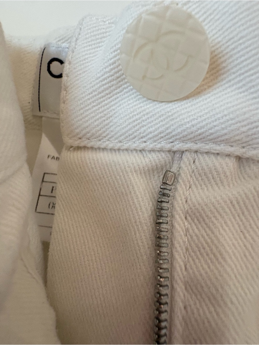 Vintage Chanel Cream Boot Cut Pants with Quilted pockets Size 4 - Picture 5 of 7